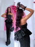 Dress, flitter dress "MERMAID" - BLACK